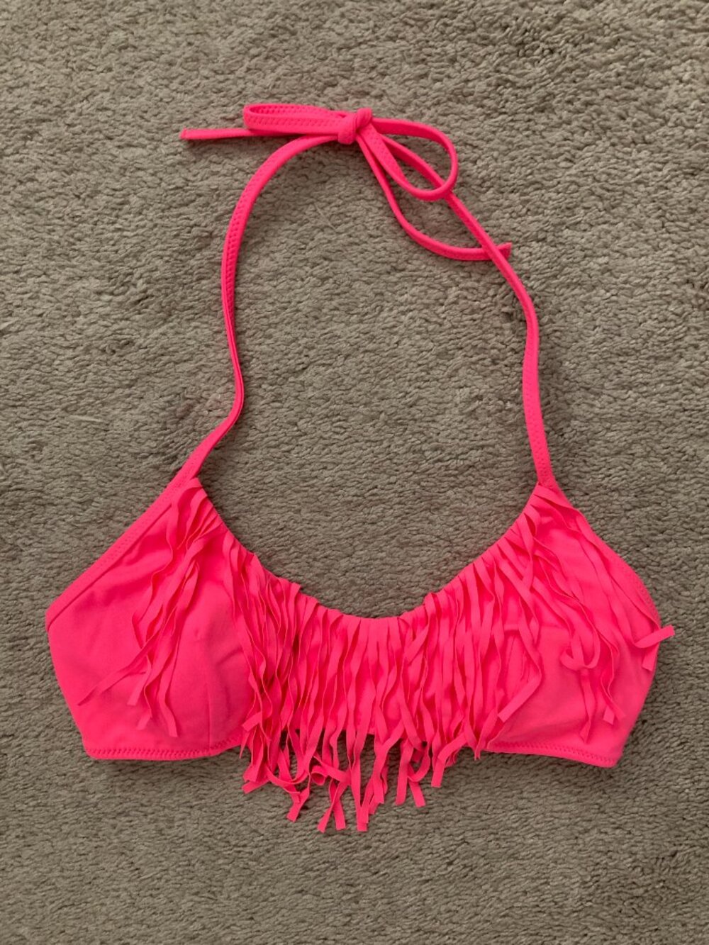 Victoria’s Secret coral fringe bikini top size XS